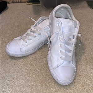 converse all star rubber white sneakers size 5